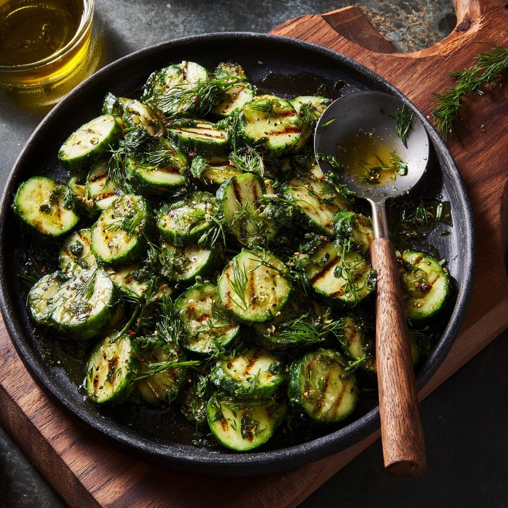 Grill Beilagen Mit Gurken Dill Salat