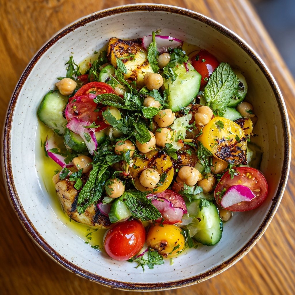 Grill Beilagen Salat Mit Kichererbsen