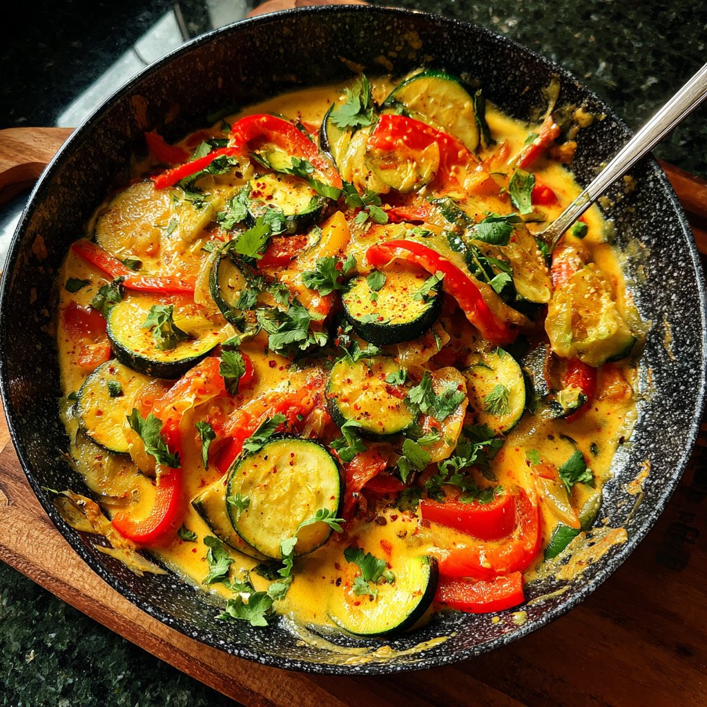 Gemüsepfanne mit Kokosmilch