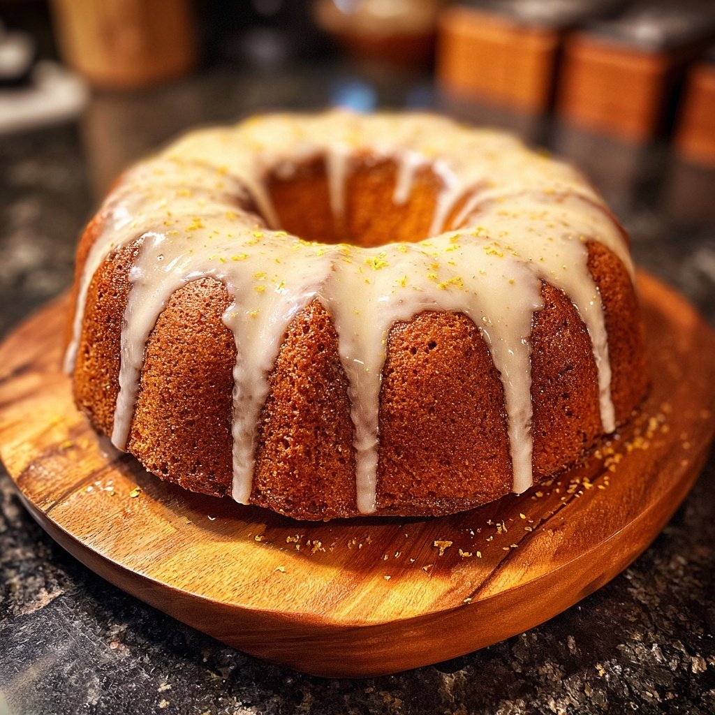 Karottenkuchen Mit Zitronen Glasur