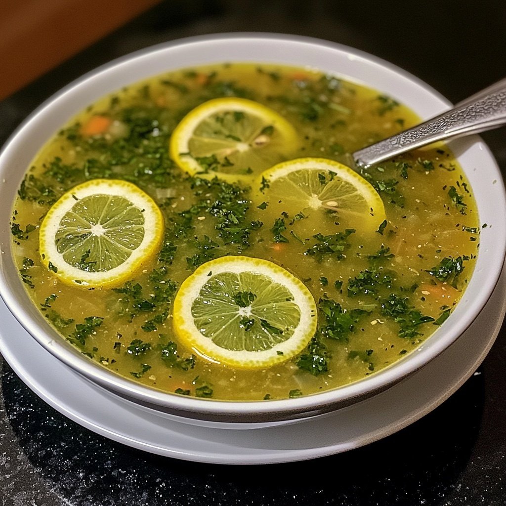 Linsensuppe mit Zitrone