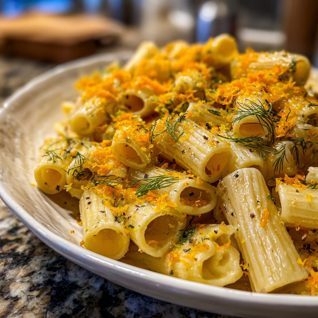 Rigatoni mit Fenchel und Orange